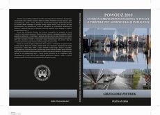 Okładka książki o tytule: POWÓDŹ 2010. OCHRONA PRZECIWPOWODZIOWA W POLSCE Z PERSPEKTYWY ADMINISTRACJI PUBLICZNEJ