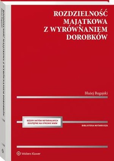 The cover of the book titled: Rozdzielność majątkowa z wyrównaniem dorobków