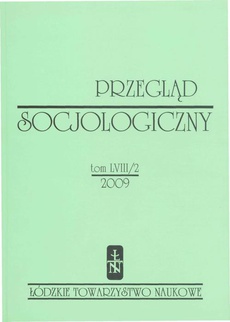 Обложка книги под заглавием:Przegląd Socjologiczny t. 58 z. 2/2009