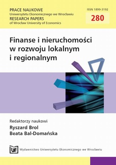 The cover of the book titled: Finanse i nieruchomości w rozwoju lokalnym i regionalnym. PN 280