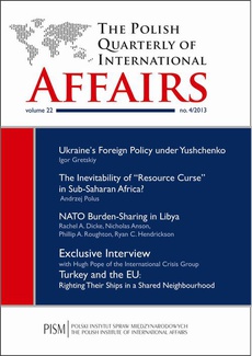 The cover of the book titled: The Polish Quarterly of International Affairs 4/2013