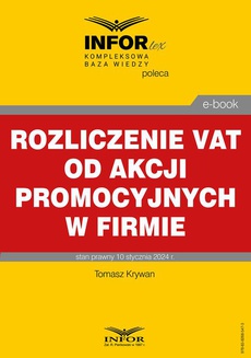 The cover of the book titled: Rozliczenie VAT od akcji promocyjnych w firmie