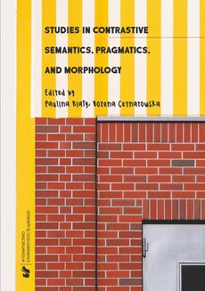 The cover of the book titled: Studies in Contrastive Semantics, Pragmatics, and Morphology