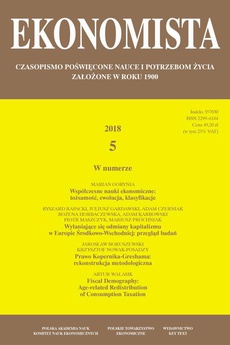 The cover of the book titled: Ekonomista 2018 nr 5