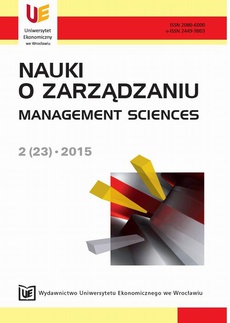 The cover of the book titled: Nauki o Zarządzaniu 2015, nr 2(23)