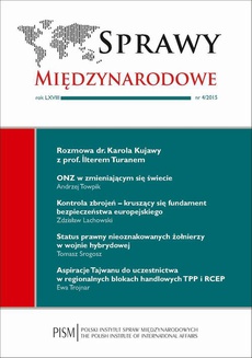 Sprawy Międzynarodowe 4/2015 - Współczesne Znaczenie Aktu Wypowiedzenia ...