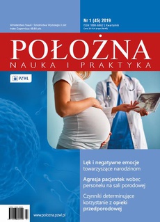 Обложка книги под заглавием:Położna. Nauka i Praktyka 1/2019
