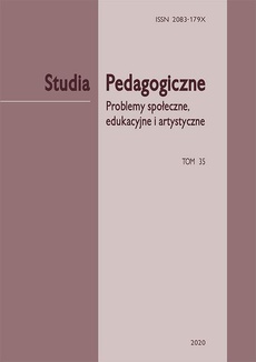 Okładka książki o tytule: Studia Pedagogiczne. Problemy społeczne, edukacyjne i artystyczne, t. 35