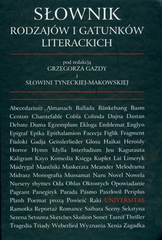 The cover of the book titled: Słownik rodzajów i gatunków literackich