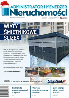 The cover of the book titled: Administrator i Menedżer Nieruchomości 12/2022