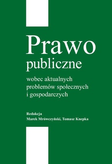 Обложка книги под заглавием:Prawo publiczne wobec aktualnych problemów społecznych i gospodarczych