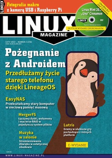 The cover of the book titled: Linux Magazine (luty 2022)