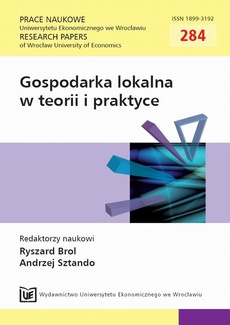Обложка книги под заглавием:Gospodarka lokalna w teorii i praktyce. PN 284