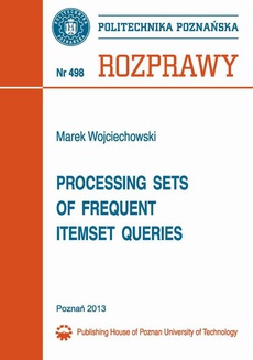 Okładka książki o tytule: Processing sets of frequent itemset queries