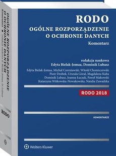 The cover of the book titled: RODO. Ogólne rozporządzenie o ochronie danych. Komentarz