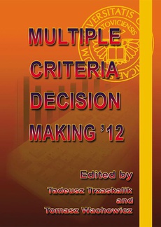 Okładka książki o tytule: Multiple Criteria Decision Making '12