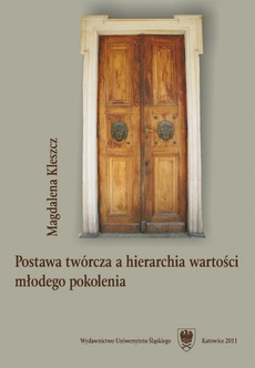 The cover of the book titled: Postawa twórcza a hierarchia wartości młodego pokolenia