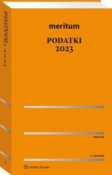 The cover of the book titled: Meritum Podatki 2023