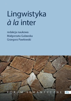 The cover of the book titled: Lingwistyka à la inter