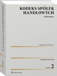 The cover of the book titled: Kodeks spółek handlowych. Komentarz