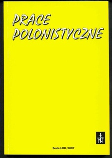 Обложка книги под заглавием:Prace Polonistyczne t. 62/2007