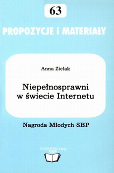 The cover of the book titled: Niepełnosprawni w świecie Internetu