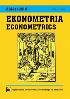 Okładka książki o tytule: Ekonometria 2014, Nr 2 (44)