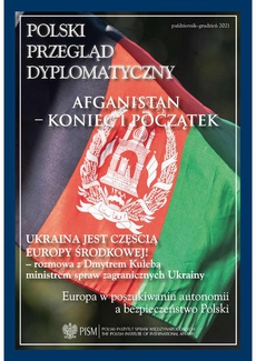 The cover of the book titled: Polski Przegląd Dyplomatyczny 4/2021