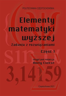 Обложка книги под заглавием:Elementy matematyki wyższej. Cześć 1
