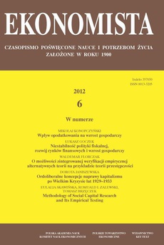 Okładka książki o tytule: Ekonomista 2012 nr 6