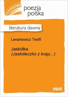 Обложка книги под заглавием:Jaskółka (Jaskółeczko z kraju...)