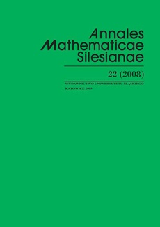 The cover of the book titled: Annales Mathematicae Silesianae. T. 22 (2008)