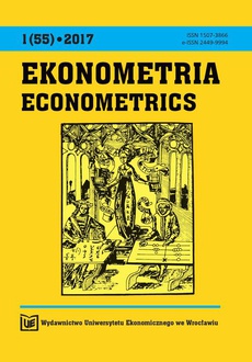 Okładka książki o tytule: Ekonometria 1(55) 2017