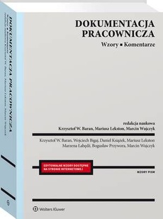 The cover of the book titled: Dokumentacja pracownicza. Wzory. Komentarze