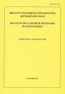 Обложка книги под заглавием:Biuletyn Polskiego Towarzystwa Językoznawczego. Zeszyt LXIX