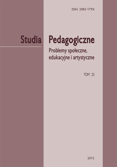 Okładka książki o tytule: Studia Pedagogiczne. Problemy społeczne, edukacyjne i artystyczne, t.25