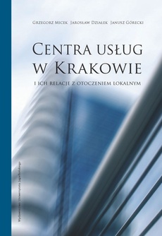 Обложка книги под заглавием:Centra usług w Krakowie