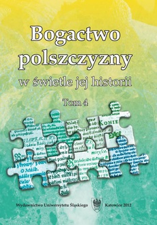 Обложка книги под заглавием:Bogactwo polszczyzny w świetle jej historii. T. 4