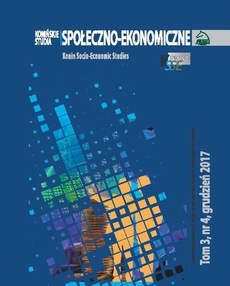 The cover of the book titled: Konińskie Studia Społeczno-Ekonomiczne Tom 3 Nr 4 2017
