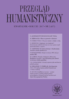 Обложка книги под заглавием:Przegląd Humanistyczny 2017/2 (457)