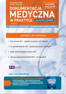 Обложка книги под заглавием:Dokumentacja Medyczna w Praktyce 2/2023