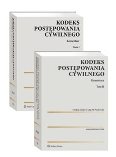 The cover of the book titled: Kodeks postępowania cywilnego. Komentarz. Tom I i II