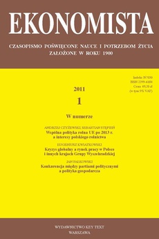 Okładka książki o tytule: Ekonomista 2011 nr 1