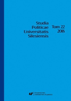 The cover of the book titled: „Studia Politicae Universitatis Silesiensis”. T. 22