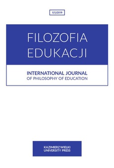 The cover of the book titled: Filozofia Edukacji 1(1)2019 International Journal of Philosophy of Education