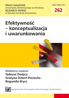 The cover of the book titled: Efektywność - konceptualizacja i uwarunkowania