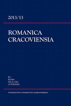 The cover of the book titled: Romanica Cracoviensia 2013/13