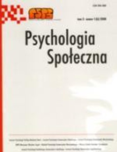 Обложка книги под заглавием:Psychologia Społeczna nr 1(6)/2008