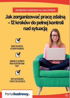 The cover of the book titled: Jak zorganizować pracę zdalną – 12 kroków do pełnej kontroli nad sytuacją (e-book)
