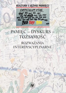 The cover of the book titled: Pamięć - dyskurs - tożsamość